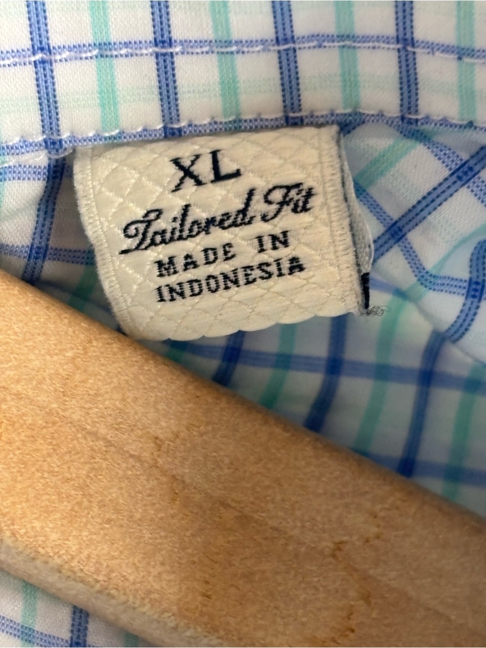 Holderness & Bourne Shirt Mens XL Blue Plaid Tailored Fit Picard Stretch - Picture 4 of 16